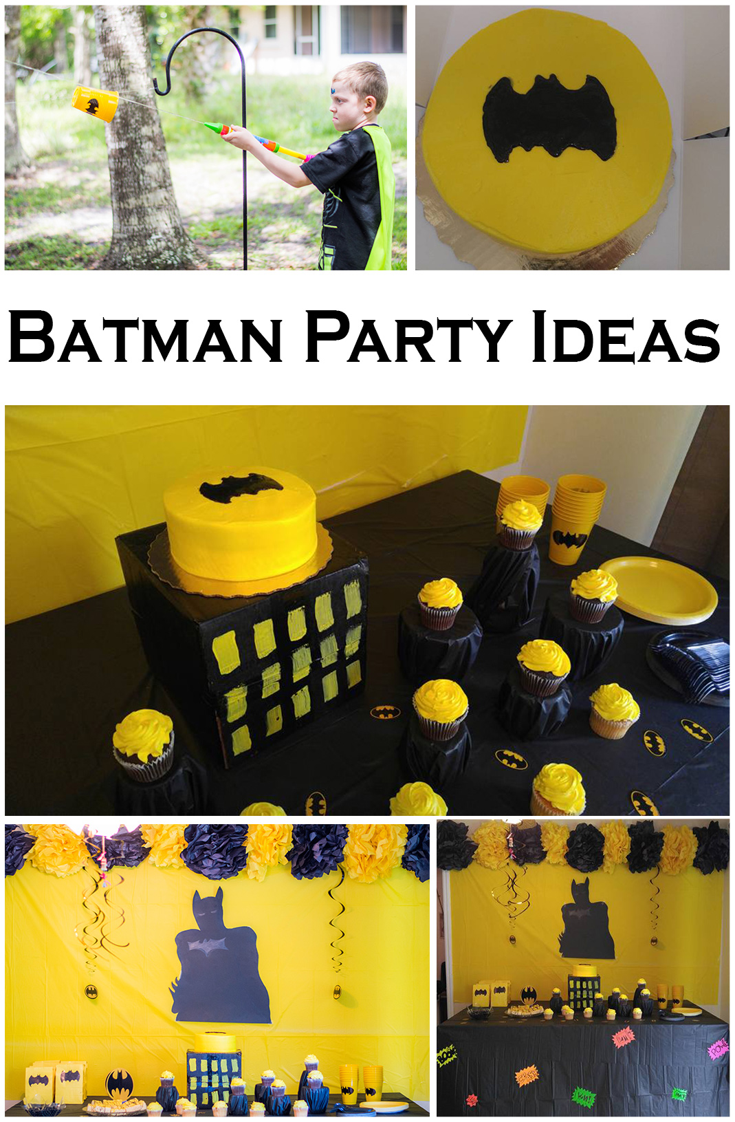 Black and Yellow Batman Party Ideas