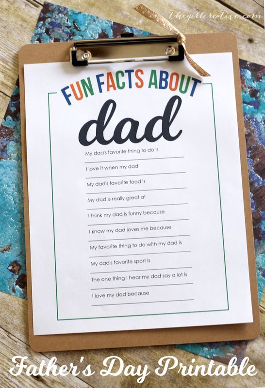 fun facts about dad for fathers day